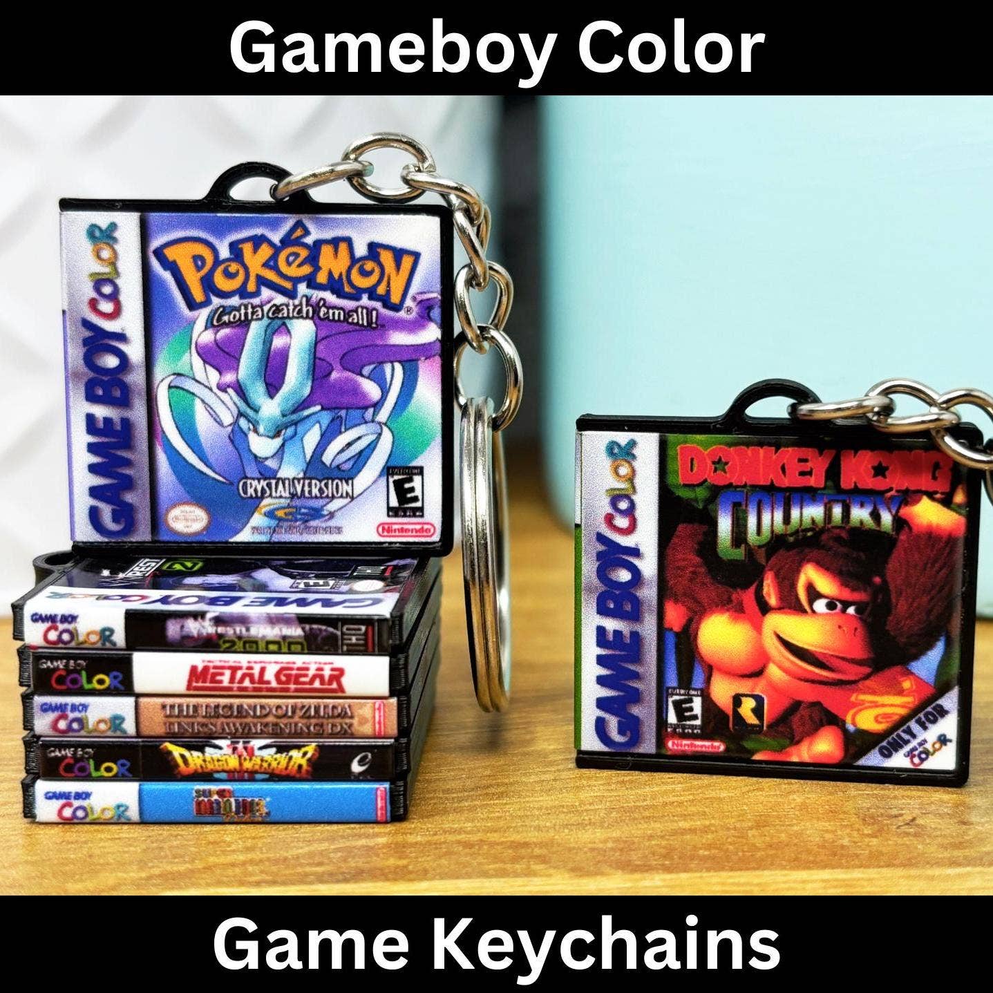 BitsyLabs - Wholesale Keychain - Unisex - Gameboy Color Game Case Keychains0
