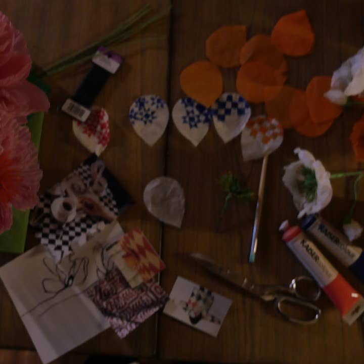 Beautiful Things By Bec - Wholesale Artificial Flowers - Paper Artificial Patterned Quilt Poppies, Colorful Decor,8