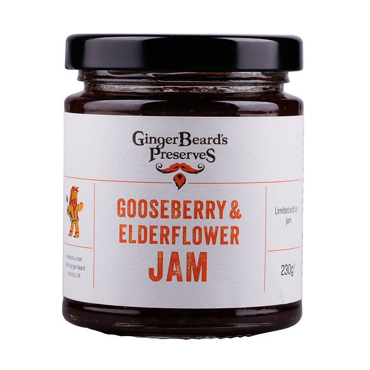 Jam met kruisbessen en vlierbloesem voor wholesale door GingerBeard's Preserves
