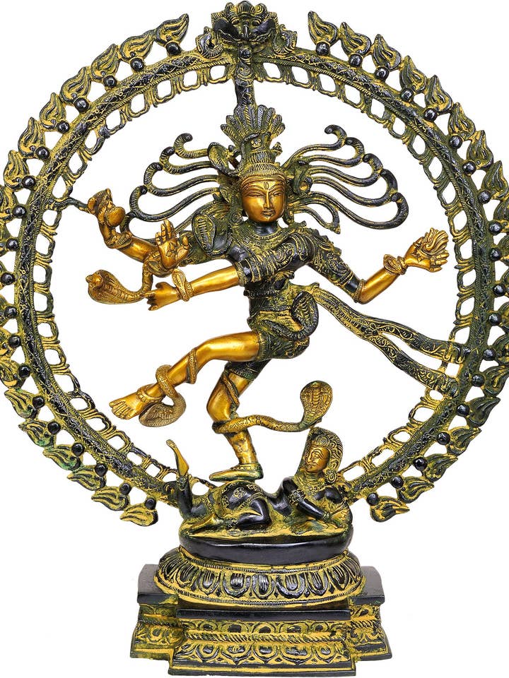 21" Nataraja In Brass |Handmade Statue |Made In India for wholesale by Exotic India Art
