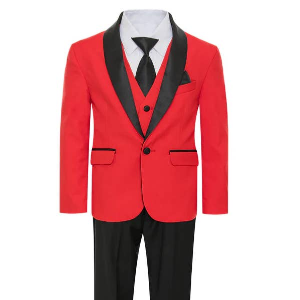 Ferrecci - Wholesale Suit Set - Kids - Ferrecci - Ultimate Elegance Boy's Shawl Collar Tuxedo Set