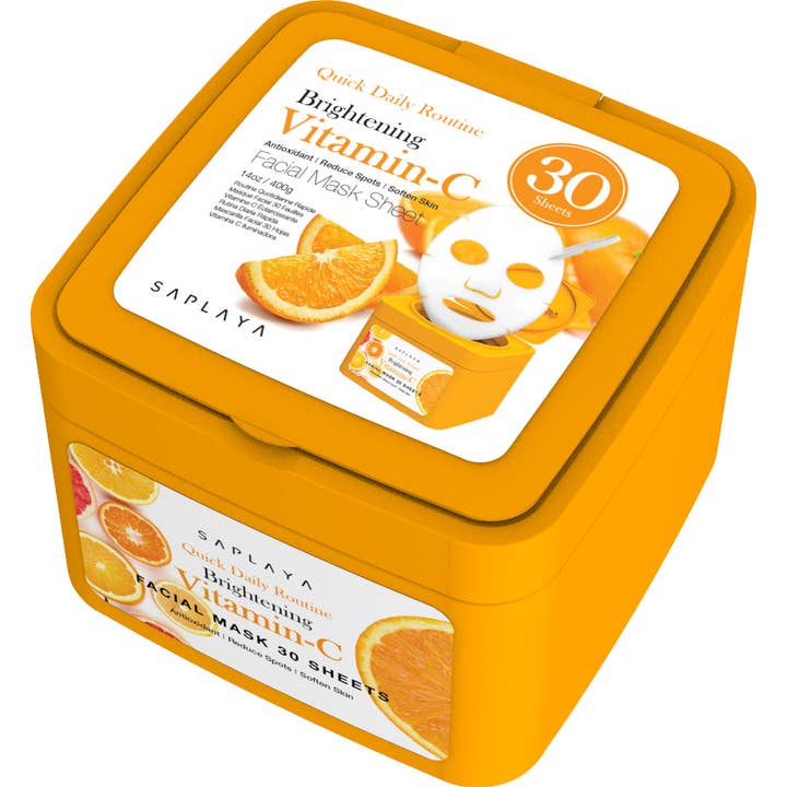 Saplaya - Quick Daily Routine Brightening Vitamin-C Facial Mask for wholesale by SM Beauty LLC