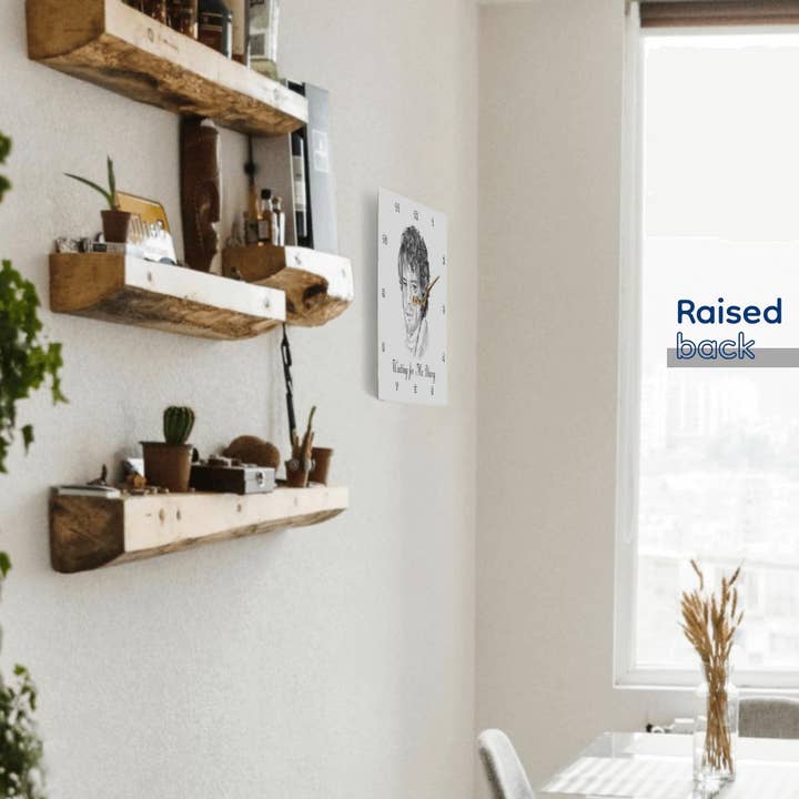 3dRose - Venta al por mayor Relojes de pared - 3dRose, Esperando al Sr. Darcy Ilustración a Lápiz, Reloj de Pared2