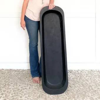 40x12 Black Wood Dough Bowl – for wholesale by My Grounded Living