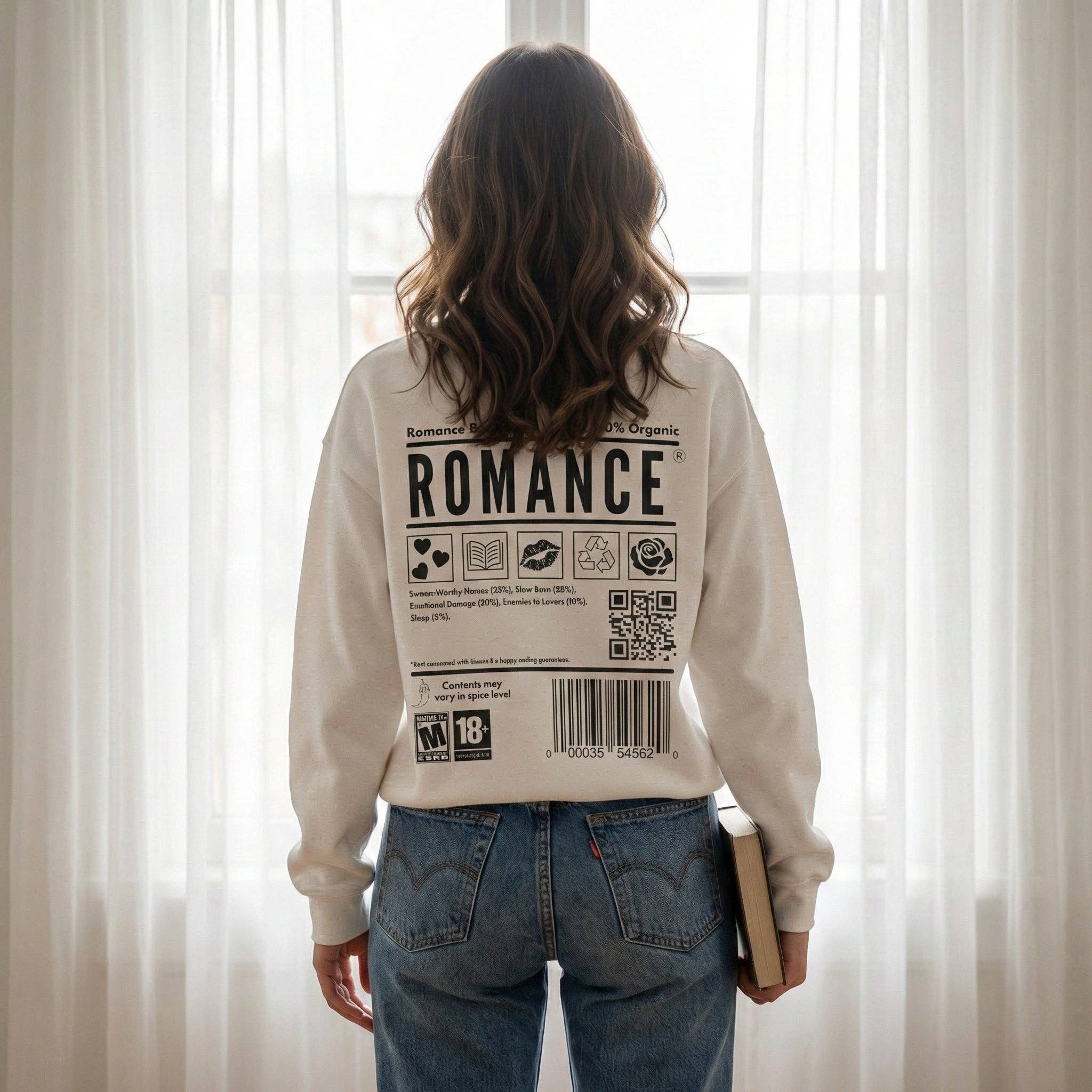 MagicMerchEmporium - Vente Sweat-shirt à imprimés – unisexe - Sweat-shirt ROMANCE BOOKWORM3