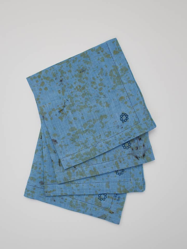 Velsignede Blomst Servietter Azurblå for engroshandel hos Rentrayage