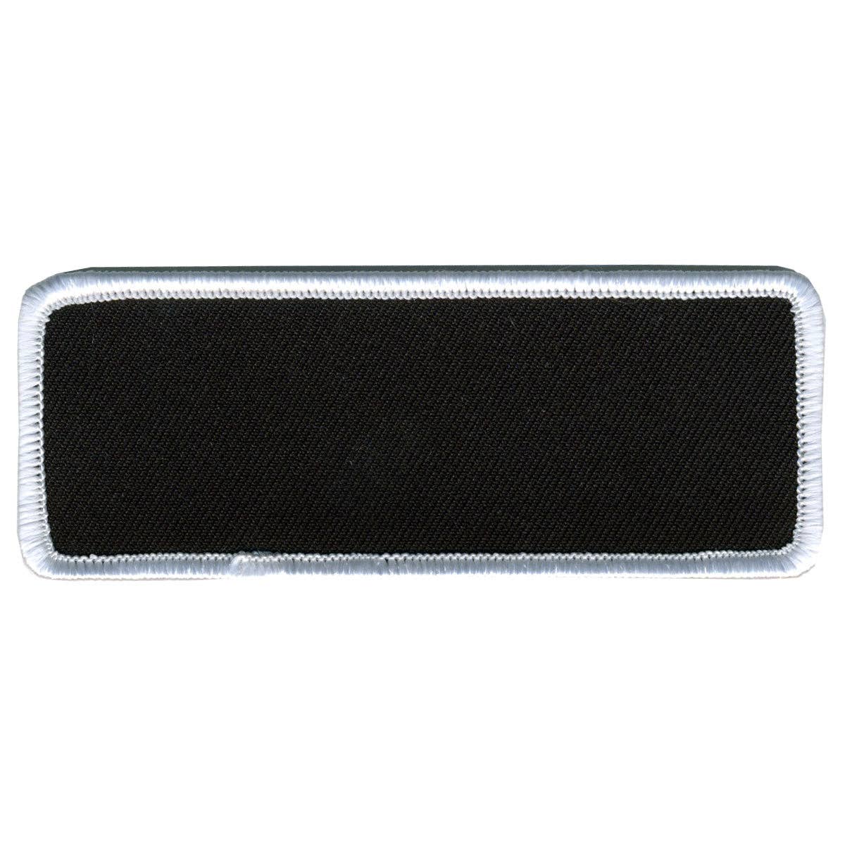 BLK WHT Hot Leathers Blank w/ White Trim 4" x 1.5" Patch for wholesale on Faire0