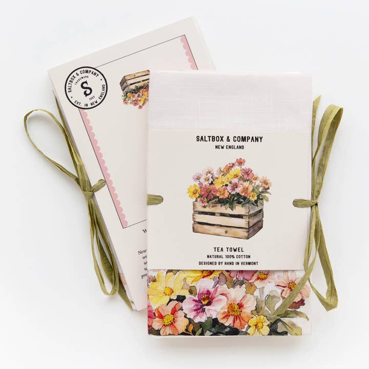 Caisse de fleurs sauvages - Torchons pour la vente par Saltbox & Company