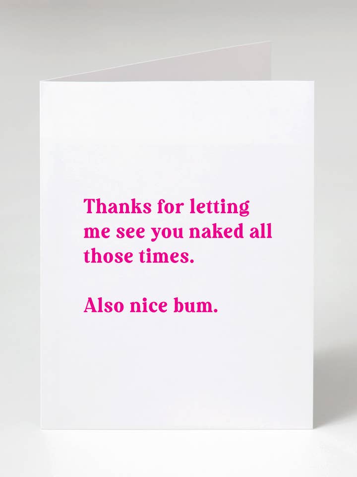 Nice Bum Greeting Card for wholesale by Le Monkey House