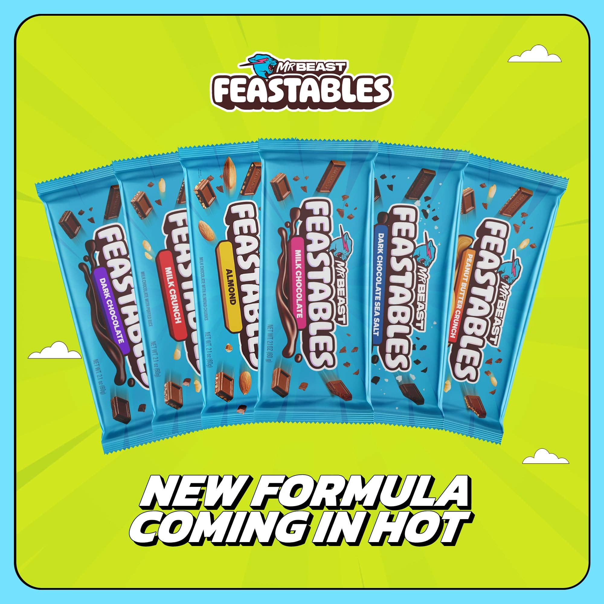 Shop The King - Wholesale Chocolate Bar - Feastables Cookies Cream King 2.1z 60 g 24 Per Box5