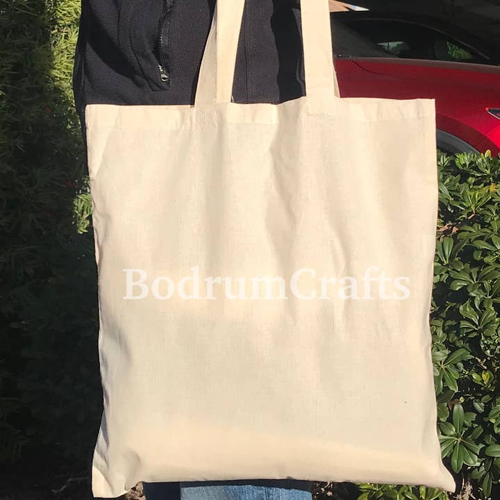 BodrumCrafts - Wholesale Tote Bag - Unisex - Reusable Cotton Tote Bags Wholesale, Cheap Blank Bags