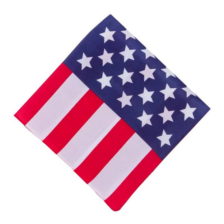 PINEAPPLE Beauty – wholesale Bandana – Women's – Kaiser OFB-8001z American Flag Bandana - 12pcs