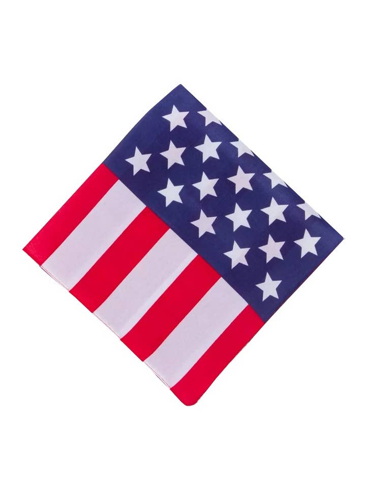 Kaiser OFB-8001z American Flag Bandana - 12pcs for wholesale by PINEAPPLE Beauty