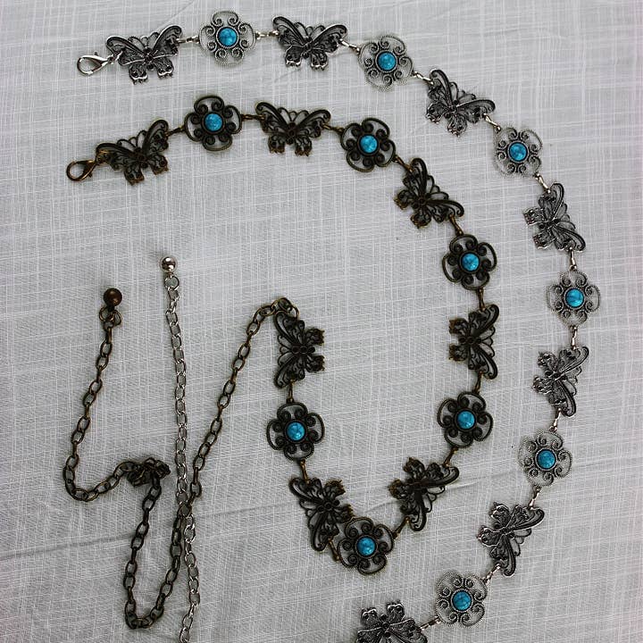 Leto Accessories - Wholesale Belt - Women's - Western Butterfly Chain Belt β Vintage Boho Waist Accessory1