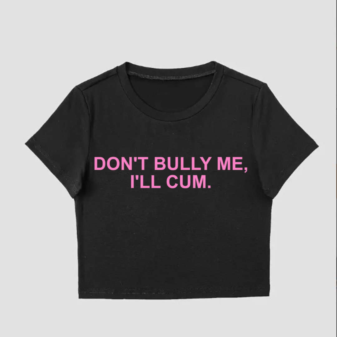 Wickedly Divine Shop - Vendita all'ingrosso Maglietta serigrafata - Donna - Non Bullizzarmi, Top Corto Gotico Alternativo Kink BDSM4