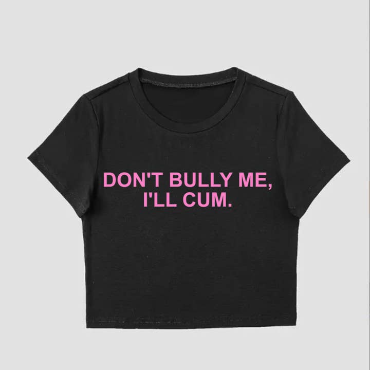 Wickedly Divine Shop - Vendita all'ingrosso Maglietta serigrafata - Donna - Non Bullizzarmi, Top Corto Gotico Alternativo Kink BDSM4