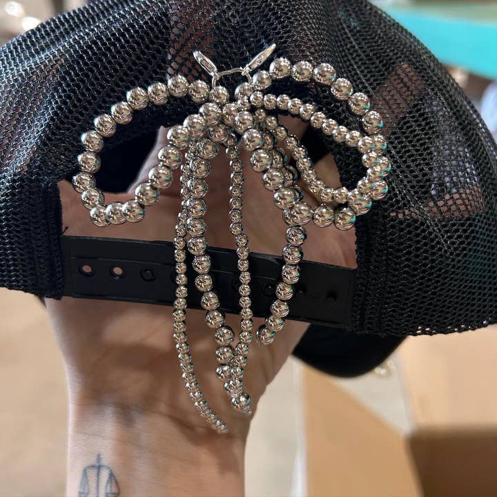 Vibes Hat Company - Wholesale Hat Accessory - Women's - Beaded Trucker Hat Bows | Hat Bars |Trucker Chains| Trending