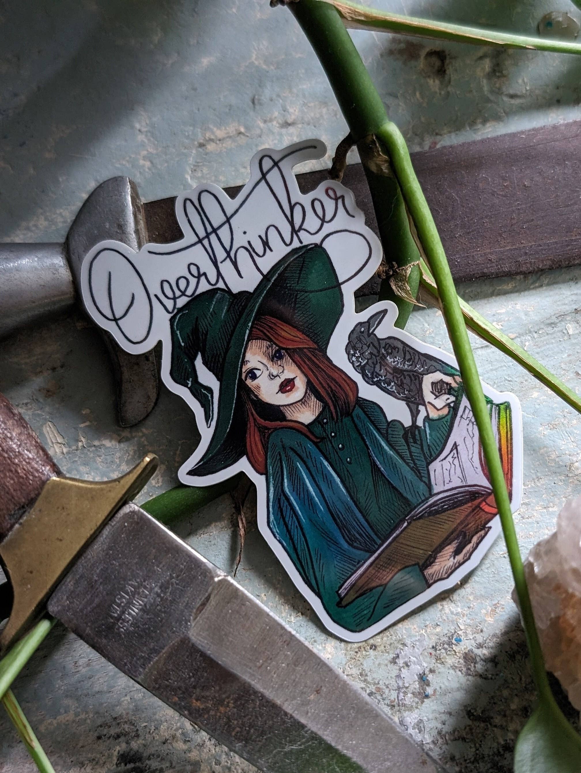 Ink & Wildflower - Wholesale Sticker - The Overthinker1