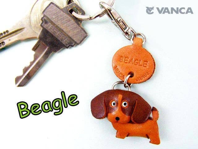 VANCA CRAFT - Wholesale Keychain - Unisex - Beagle Leather Dog Pet Handmade Keychain Bag Charm Accessory6