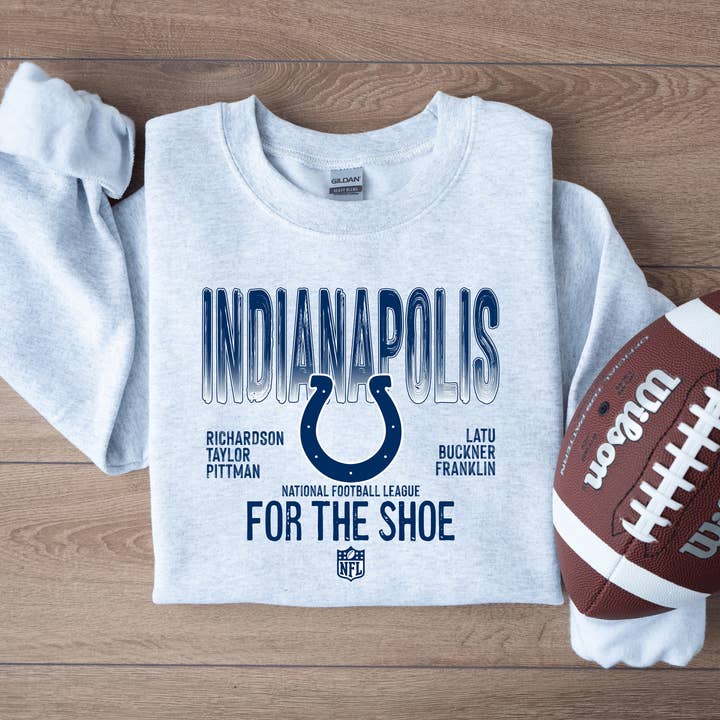 H+P Wholesale - Wholesale Graphic Sweatshirt - Unisex - Indianapolis Colts For The Shoe Graphic Tee/Crew2