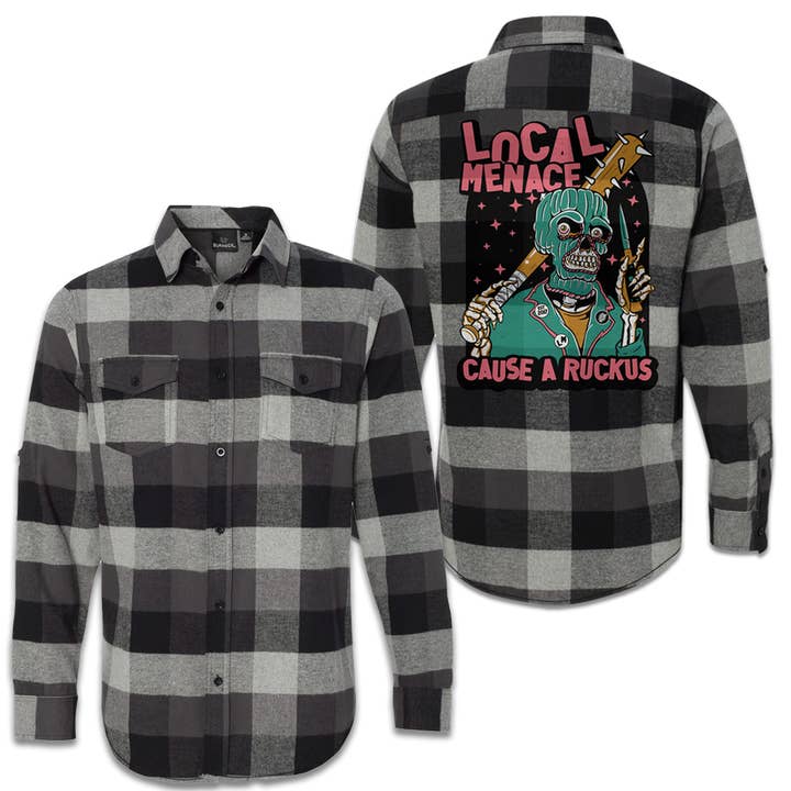 Cause A Ruckus Flannel for wholesale by Local Menace