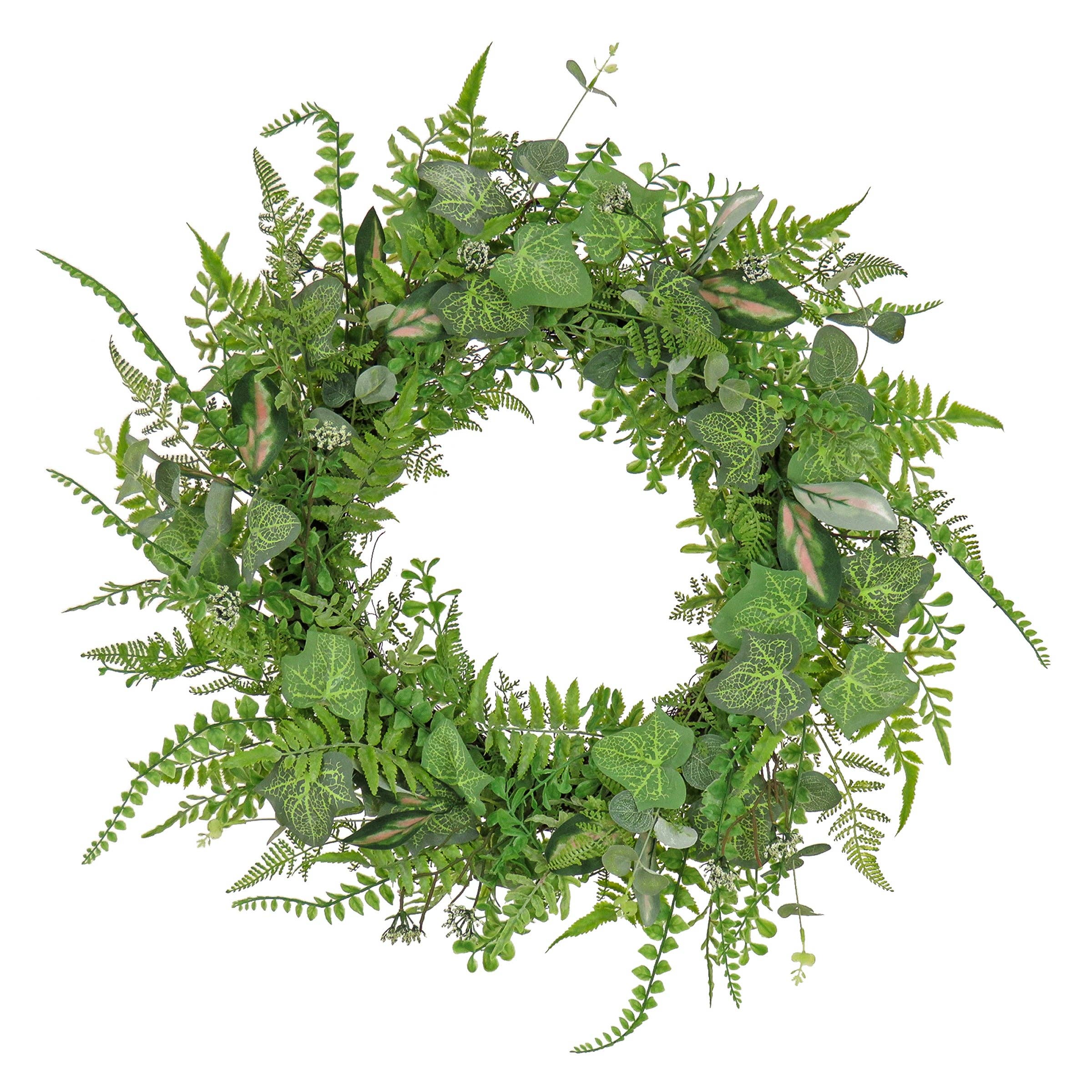 National Tree Company - Wholesale Wreath - 26 in. Spring Wreath with Mixed Leaves and Greenery?0