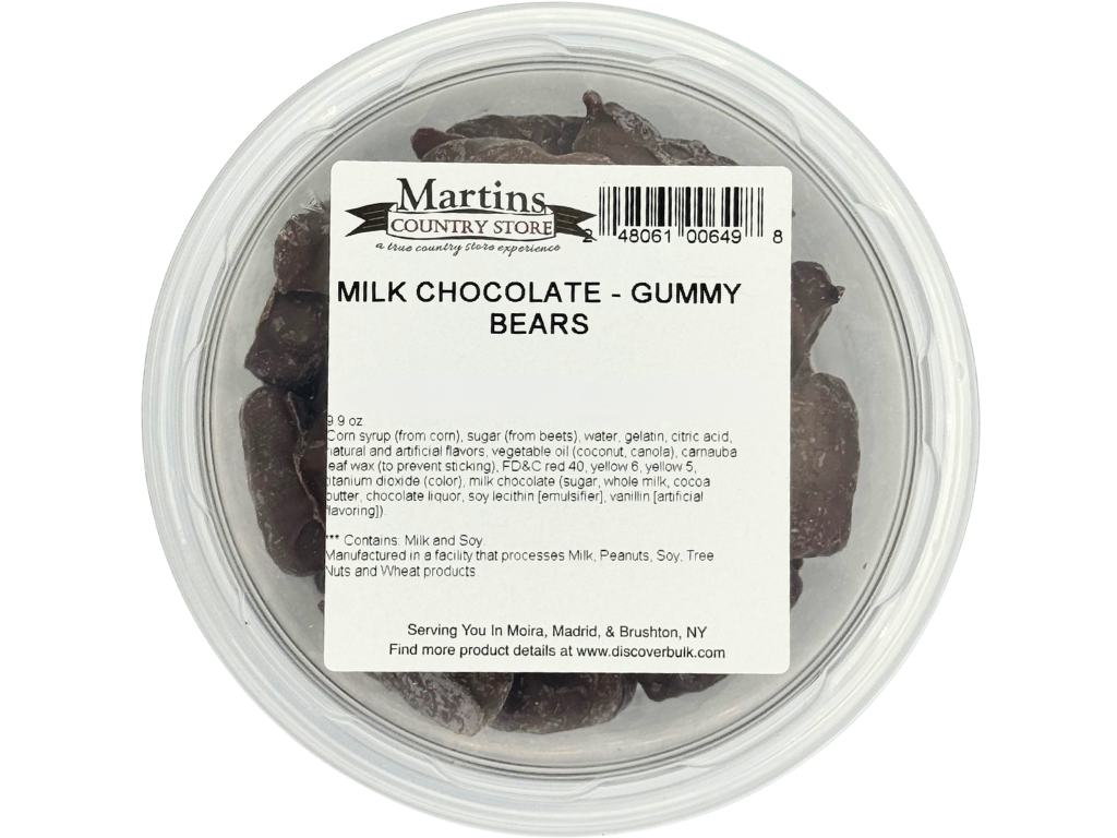 Martin's Country Store LLC - Wholesale Chocolate - CHOCOLATE COVERED GUMMY BEARS 9.9oz3