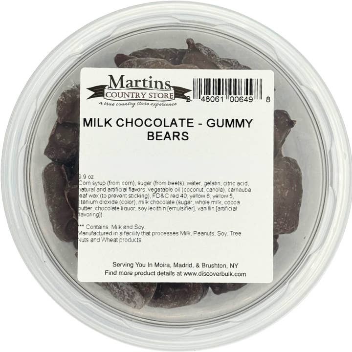 Martin's Country Store LLC - Wholesale Chocolate - CHOCOLATE COVERED GUMMY BEARS 9.9oz3