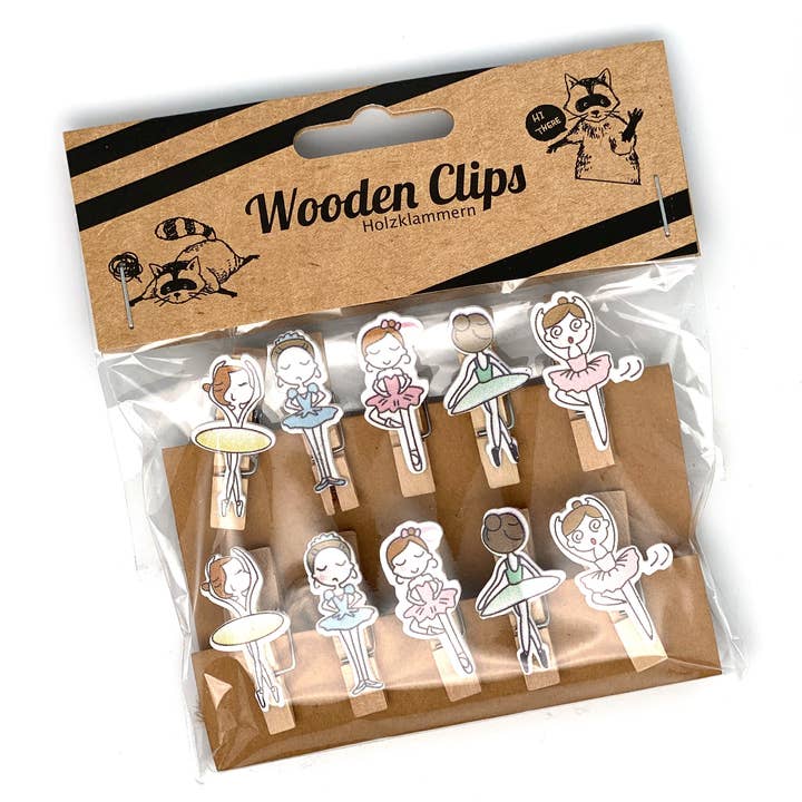 Ballet clip / clip made of wood for wholesale by Creabrulee