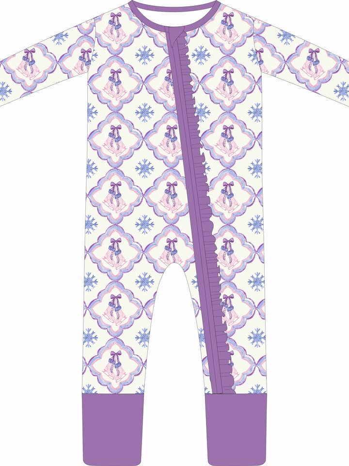 Ice Princess Ruffle Bamboo Sleeper for wholesale by Evvie Bean's