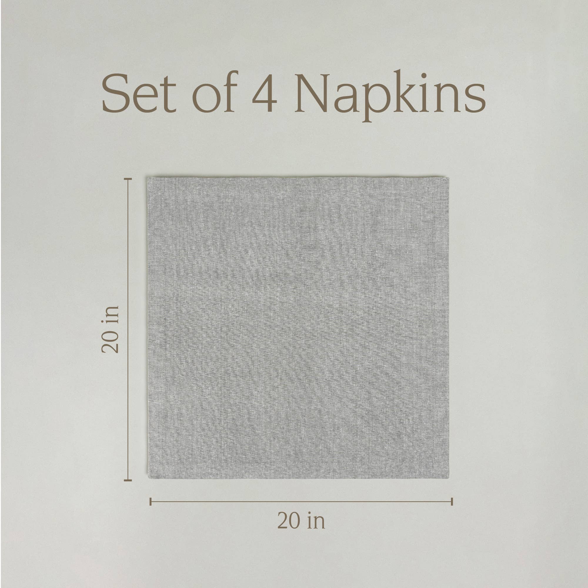 over&back - Wholesale Dinner & Cloth Napkin - Chambray Cotton Napkins – Set of 418