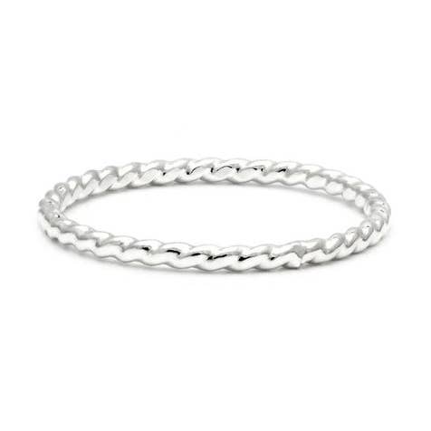 Stacker - Corde en argent sterling pour la vente par Laughing Sparrow