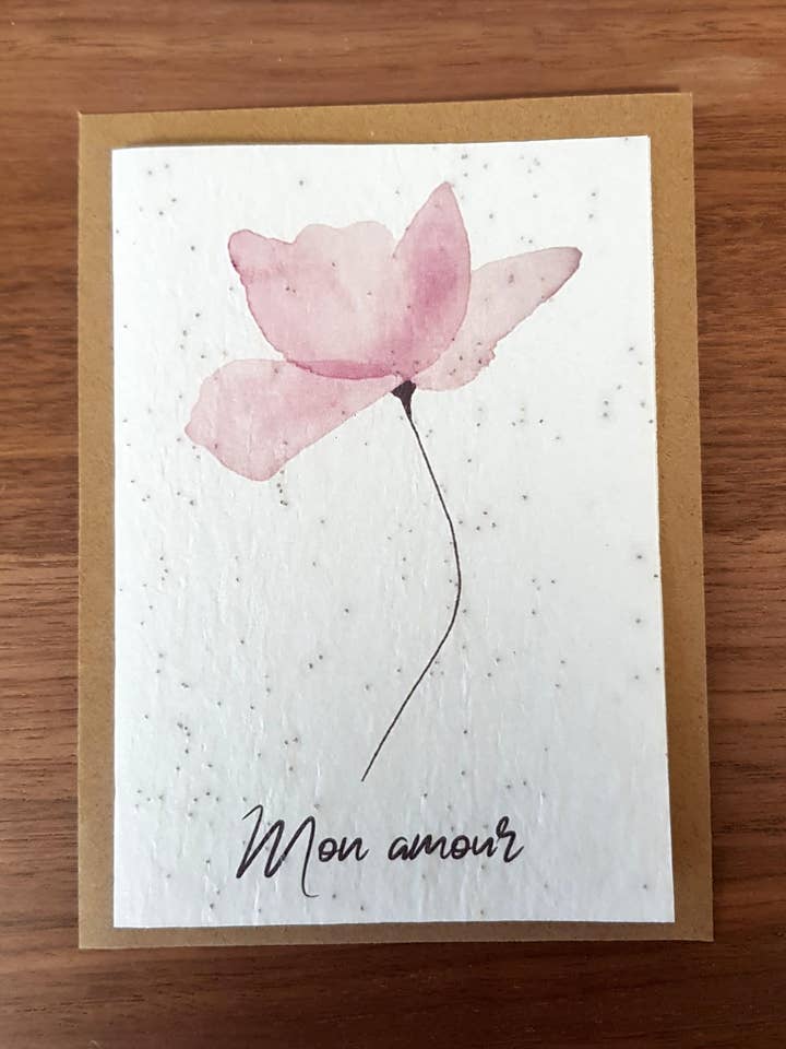 Carta da piantare - Mon Amour per la vendita all'ingrosso da parte di Des Mots Qui Fleurissent