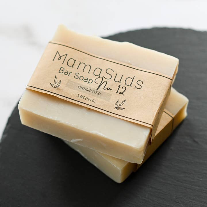 Bar Soap No. 12 Unscented for wholesale by MamaSuds | Non-toxic Household Cleaners + Real Soap