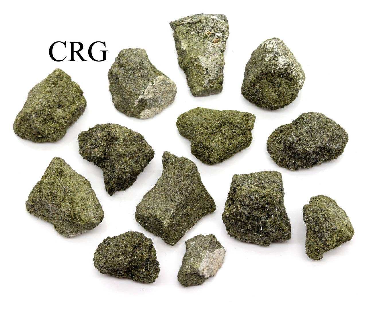 Crystal River Gems LLC - Vente Pierre et cristal de spiritualité - LOT DE 1 KILO - Epidote Rough Rock du Pérou/1 po en moyenne