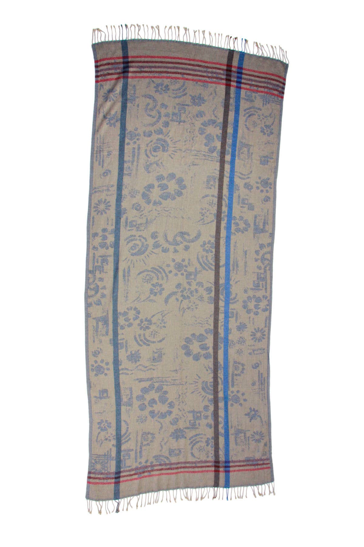 SAACHI – Großhandel Schal – Damen – Mehrgemusterter Wendeschal aus Denim7