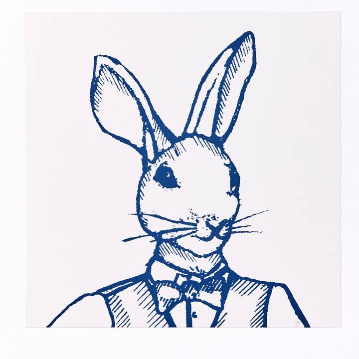 Bertie Hare Mini Art Print for wholesale by Wild Things