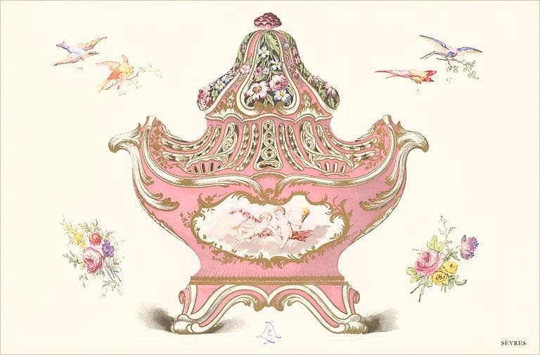 Found Image Press - Wholesale Briefpapier/indexkaartenset - Wenskaart DA-647 Uitgebreid Sevres Serveervat0