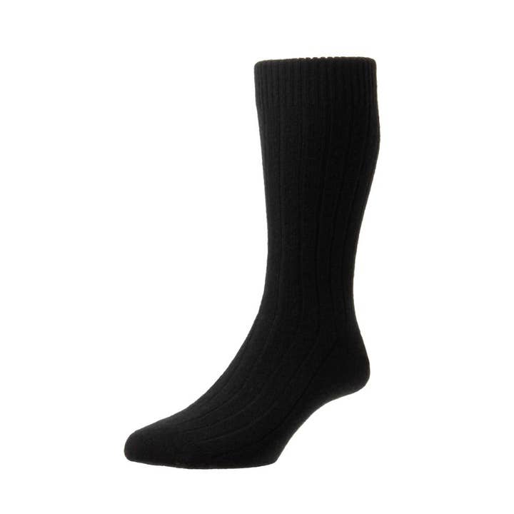 Calcetines de hombre Luxury Cashmere Home & Bed - Black para venta al por mayor de Masters of Mayfair