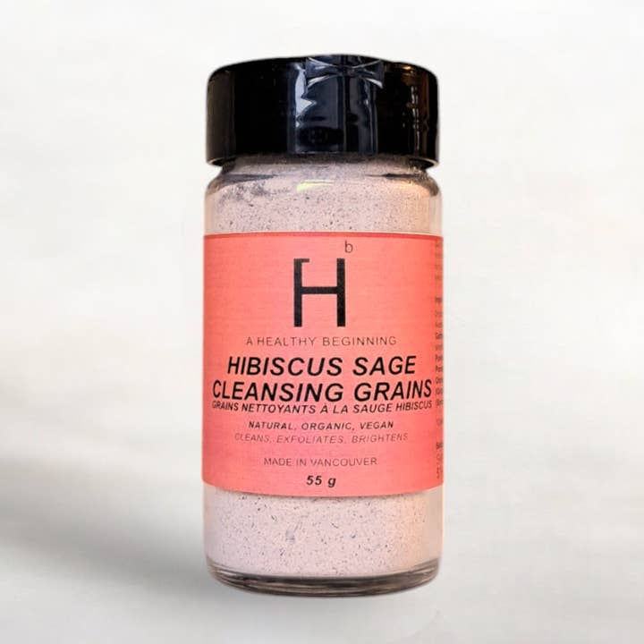 Grains nettoyants à la sauge d'hibiscus pour la vente par A Healthy Beginning