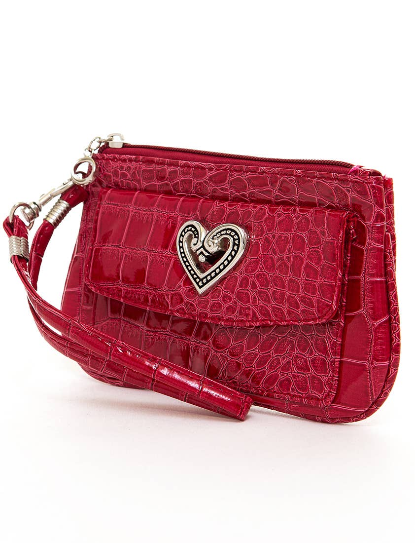 AMPERE CREATIONS - Wholesale Wristlet - Brighton Vegan Leather Inspired Croco Imitation Wristlet Bag13