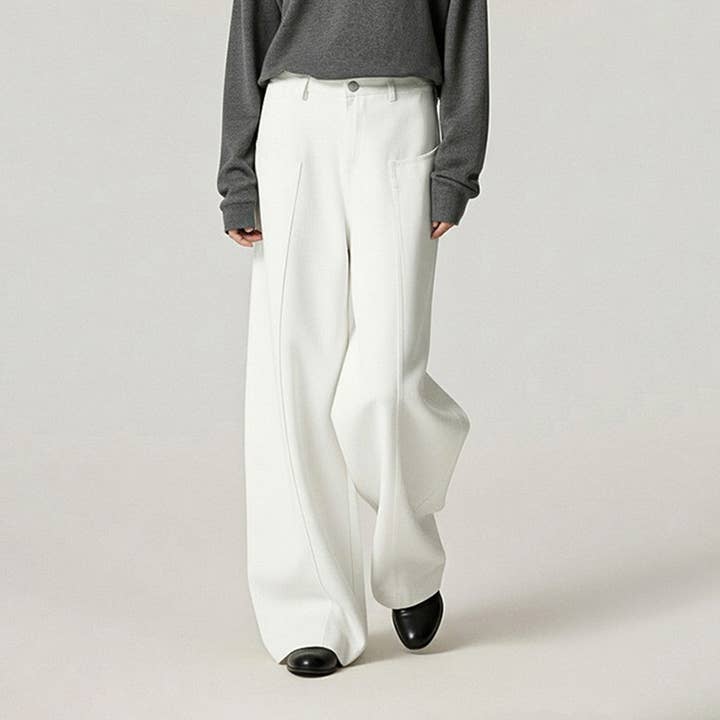 Sodalemon - Vendita all'ingrosso Pantalone - Donna - Pantaloni casual da donna a gamba larga e vita media in misto lyocell su misura0