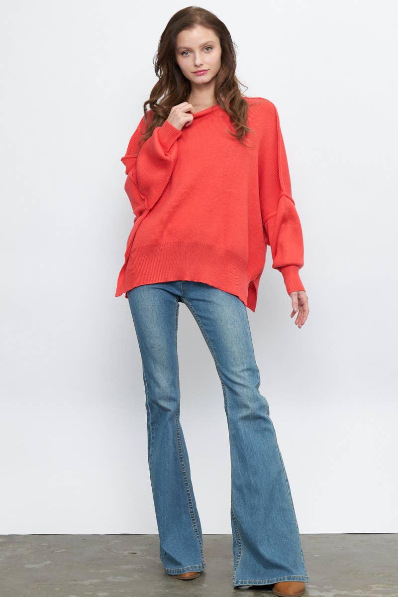 Newbury Kustom - Wholesale Tunic Sweater - Women's - 10319A -Slouchy silhouette  pullover sweater31