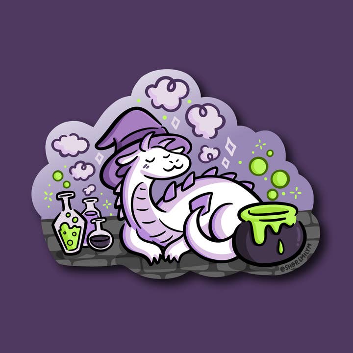 Witch Dragon Sticker for wholesale by Shop Emily M
