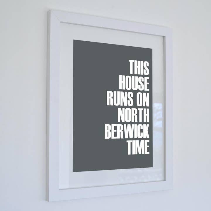 North Berwick Time Typographic Print for wholesale by SeaKisses