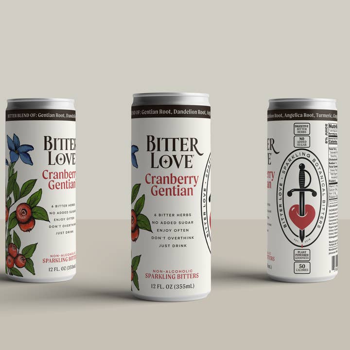 Bitter Love - Wholesale Non-Alcoholic Aperitif/Mocktail - Bitter Love Cranberry Gentian (Case of 12)3