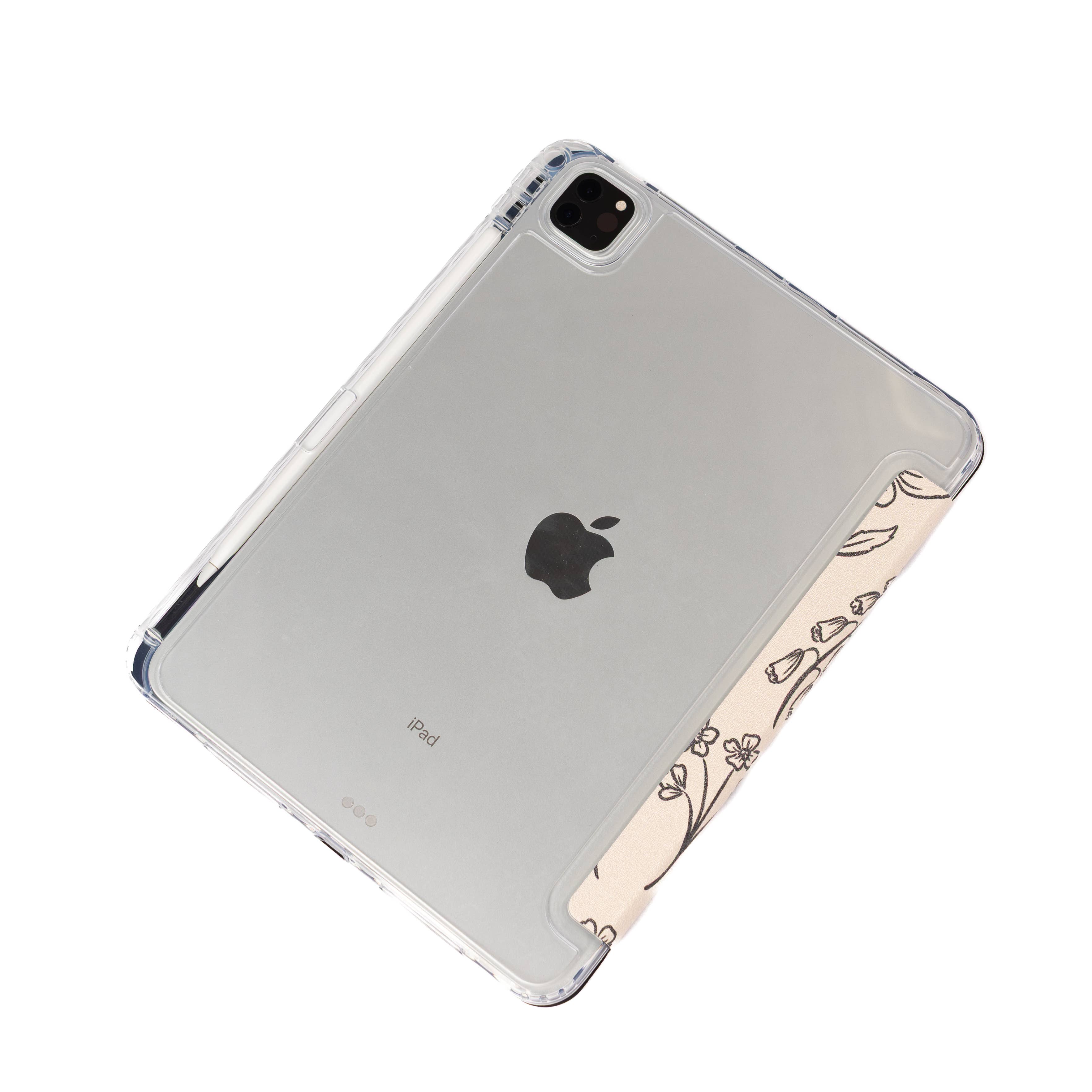 Elyse Breanne Design - Wholesale Laptop/Tablet Case - Unisex - Pressed Floral Clear Back iPad Case3