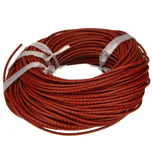 5m leather cord, 3mm, red for wholesale by EHAWA