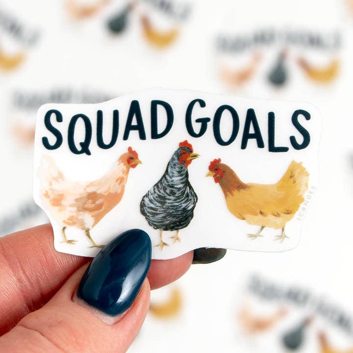 Squad Goals Clear Decal Sticker for wholesale by 1canoe2 | One Canoe Two Paper Co.
