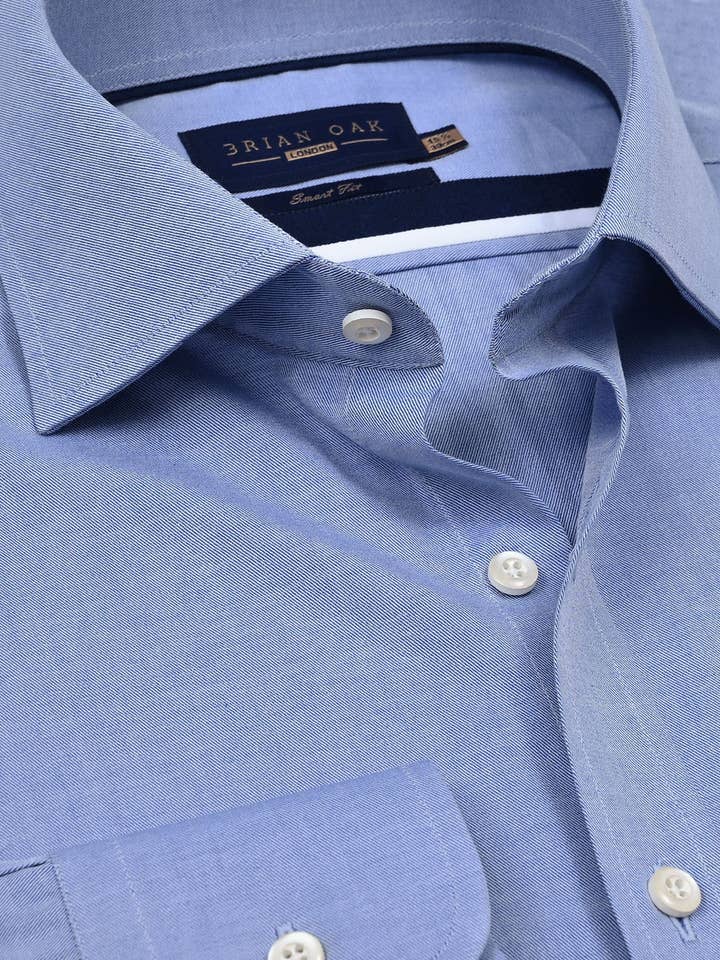 Easy Iron Light Blue Dress Shirt for wholesale by Brian Oak Limited